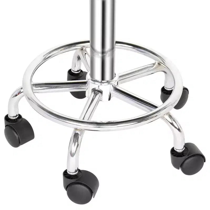 Tabouret de selle réglable en hauteur noir avec roulettes, chaise de salon, utilisation en atelier ou à la maison