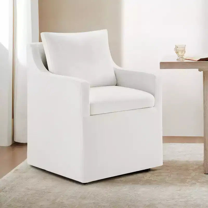 Chaises de salle à manger avec roulettes et rangement