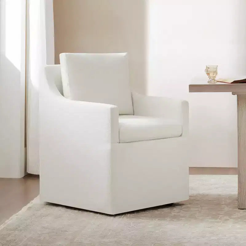 Chaises de salle à manger avec roulettes et rangement