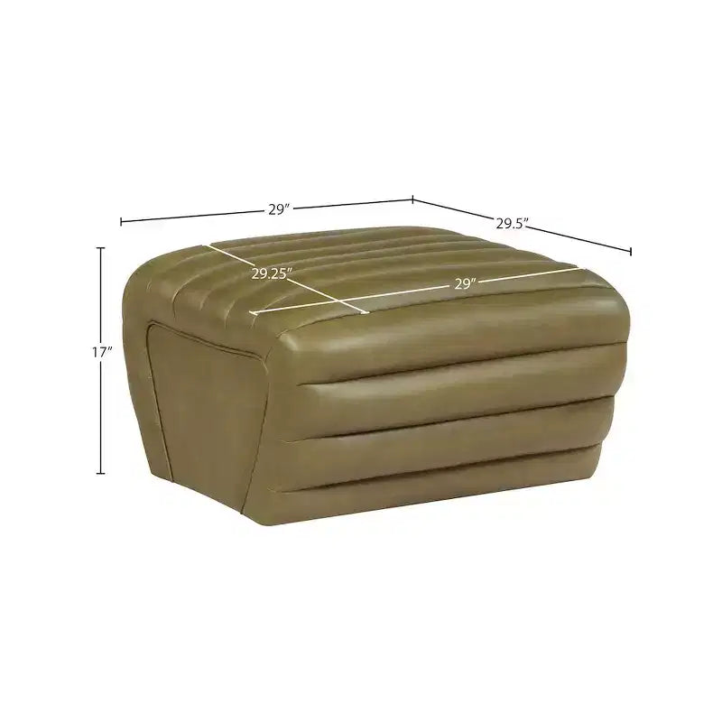 Pouffe en cuir végane