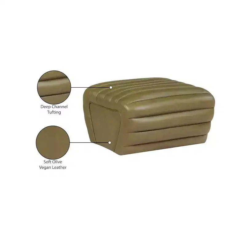 Pouffe en cuir végane