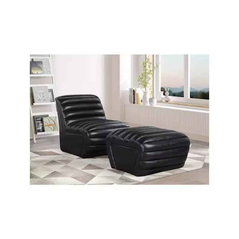 Pouffe en cuir végane