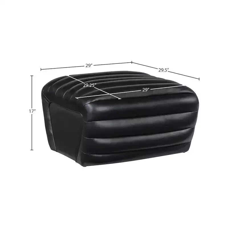 Pouffe en cuir végane