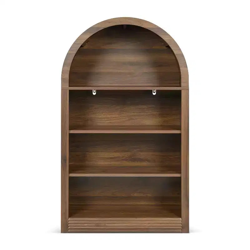 Petite Bibliothèque Noire Étagère à Livres Cintrée