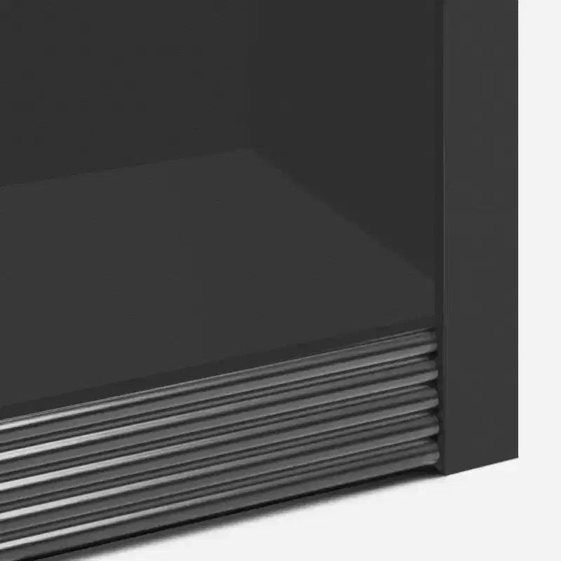 Petite Bibliothèque Noire Étagère à Livres Cintrée