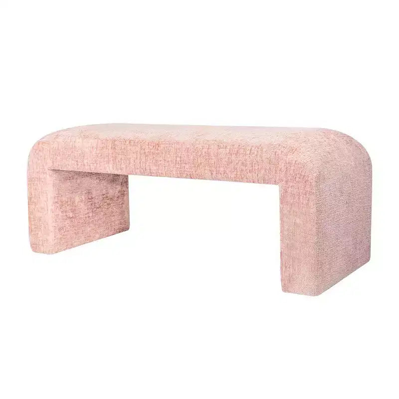 Banc jacquard rembourré en cascade incurvé de luxe moderne - Petit