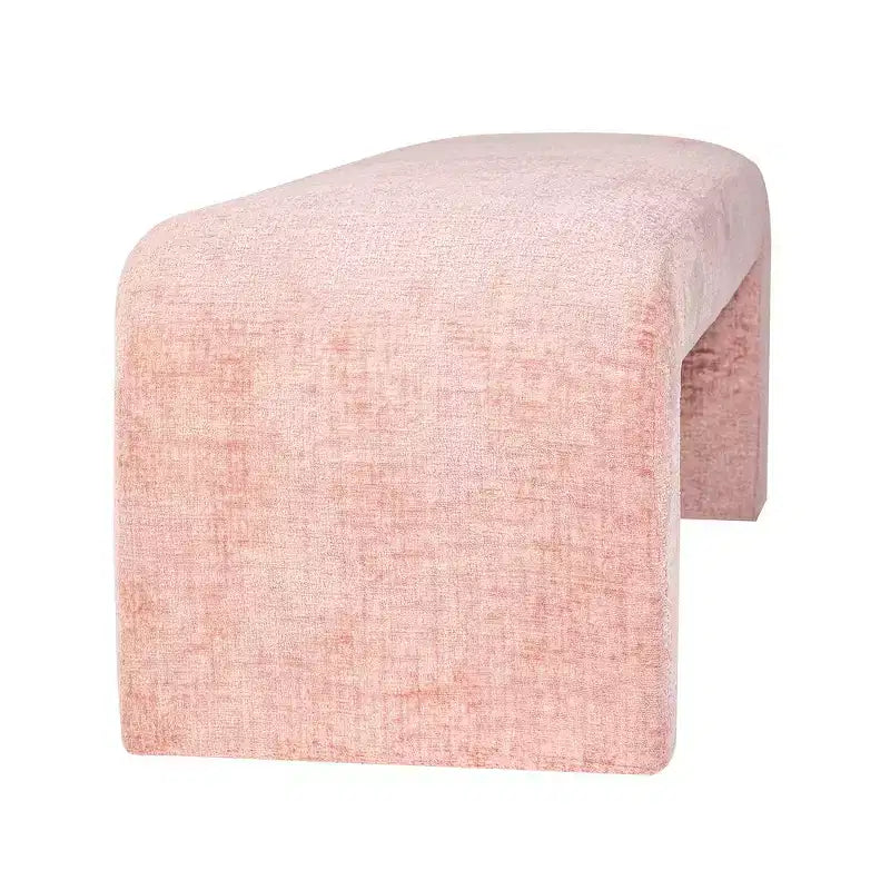 Banc jacquard rembourré en cascade incurvé de luxe moderne - Petit