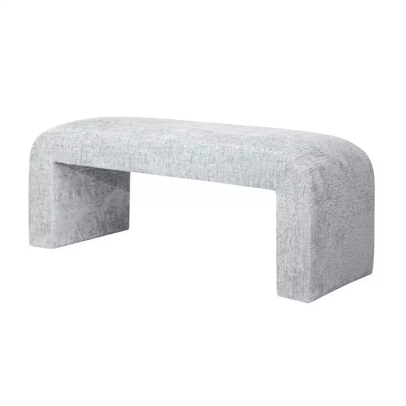 Banc jacquard rembourré en cascade incurvé de luxe moderne - Petit