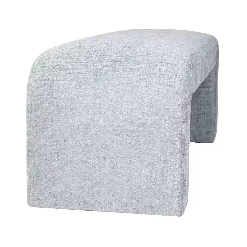 Banc jacquard rembourré en cascade incurvé de luxe moderne - Petit