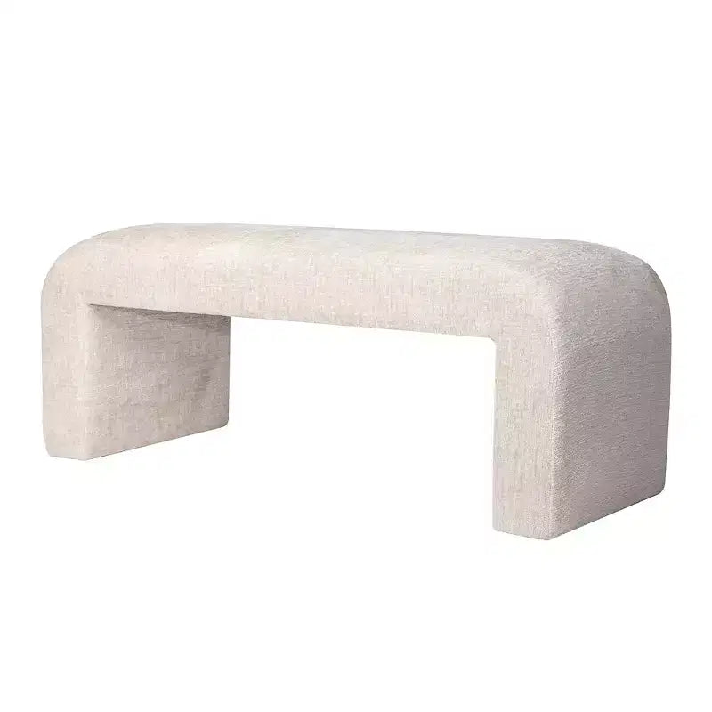 Banc jacquard rembourré en cascade incurvé de luxe moderne - Petit