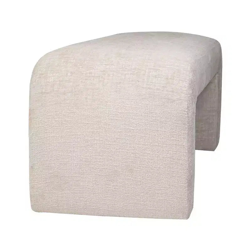 Banc jacquard rembourré en cascade incurvé de luxe moderne - Petit