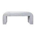 Banc jacquard rembourré en cascade incurvé de luxe moderne - Petit