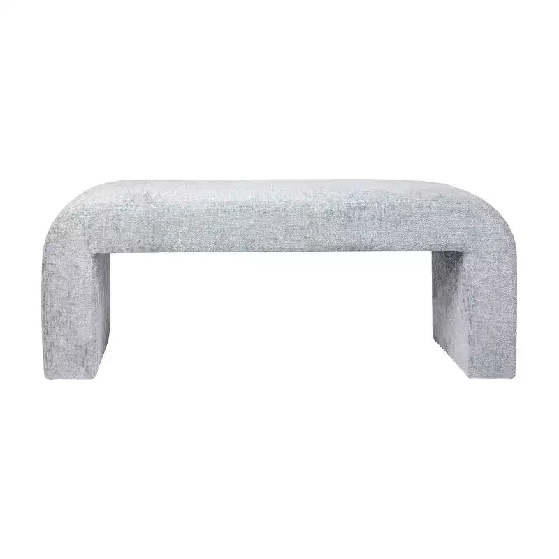 Banc jacquard rembourré en cascade incurvé de luxe moderne - Petit