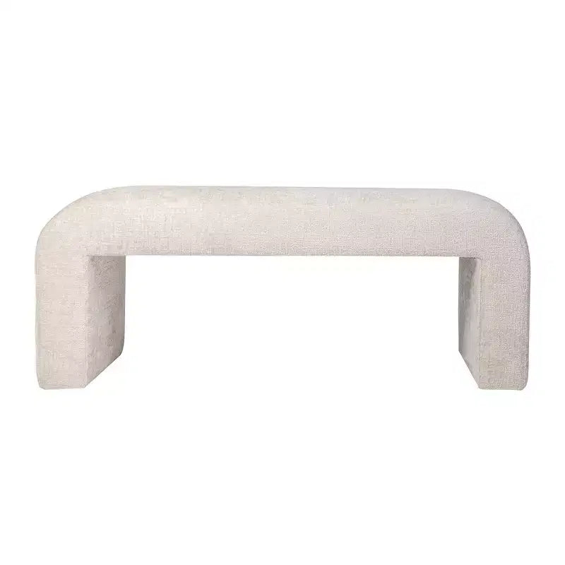 Banc jacquard rembourré en cascade incurvé de luxe moderne - Petit