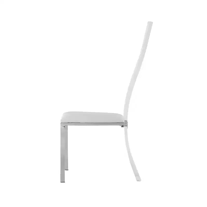 Chaise d'appoint contemporaine en acrylique à dossier haut rembourrée