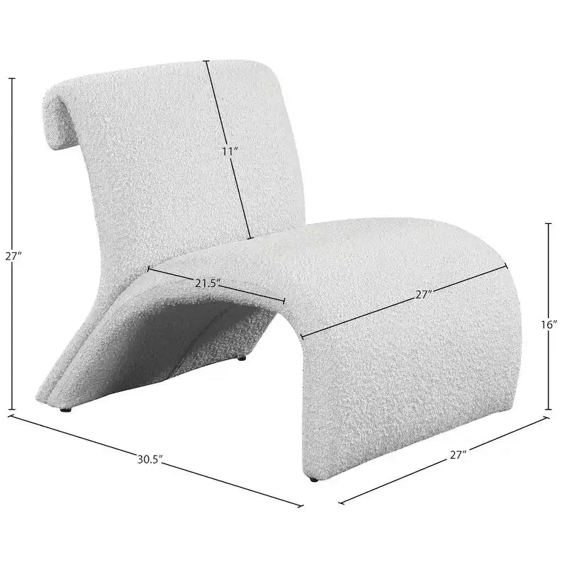 Fauteuil d'appoint en tissu bouclé
