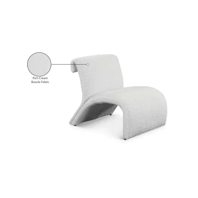 Fauteuil d'appoint en tissu bouclé