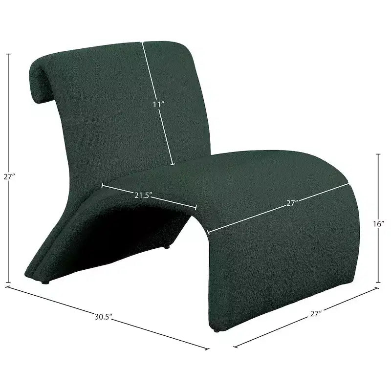 Fauteuil d'appoint en tissu bouclé