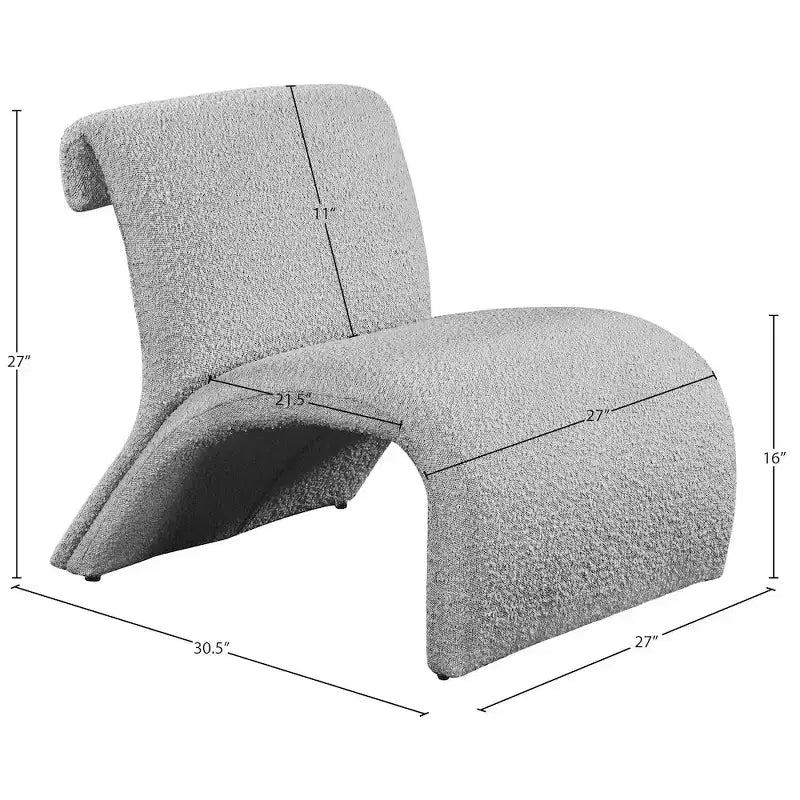 Fauteuil d'appoint en tissu bouclé