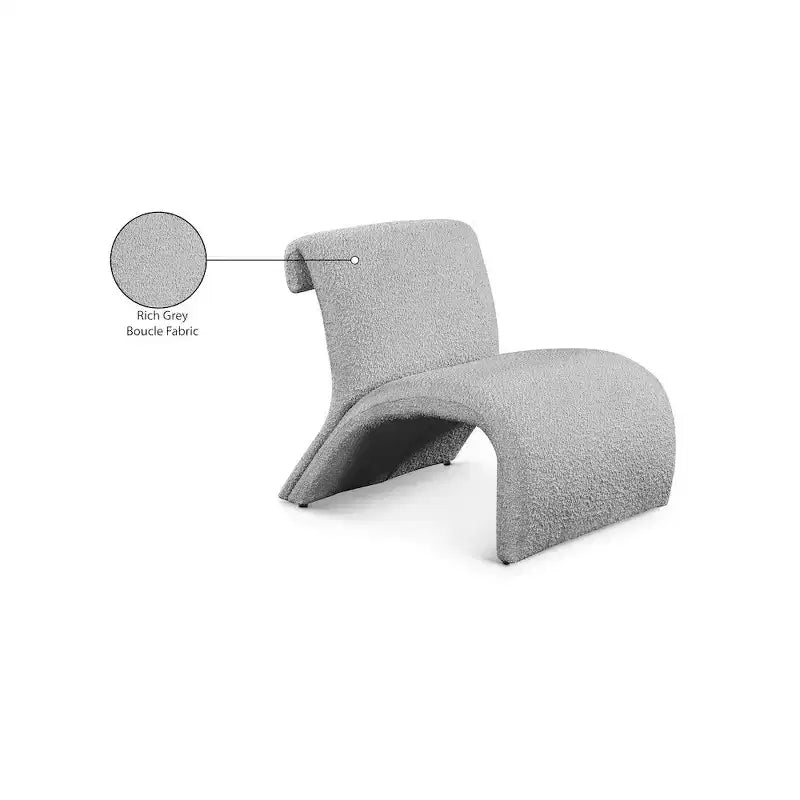 Fauteuil d'appoint en tissu bouclé