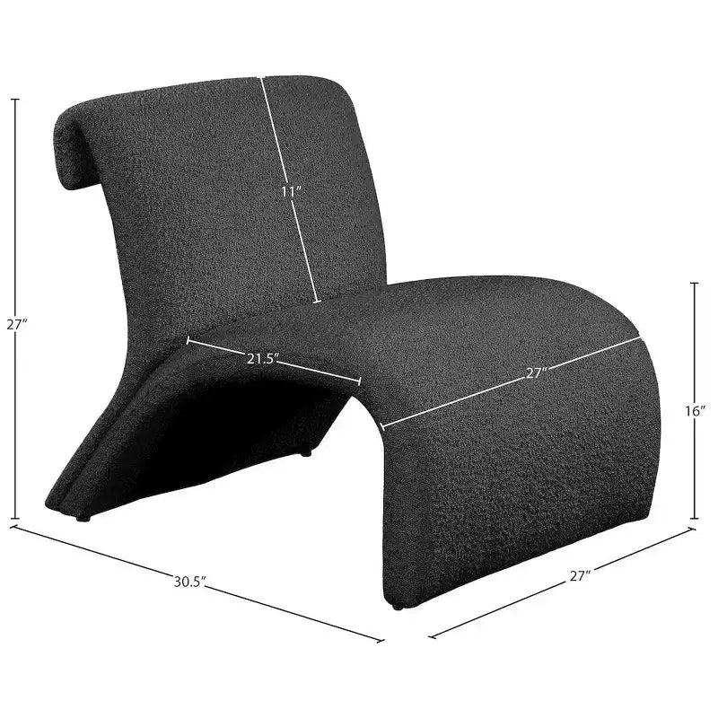 Fauteuil d'appoint en tissu bouclé