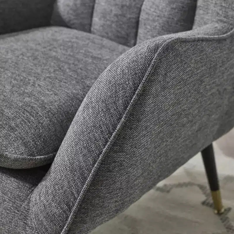 Fauteuil d'appoint en tissu confortable avec accoudoirs et dossier capitonné