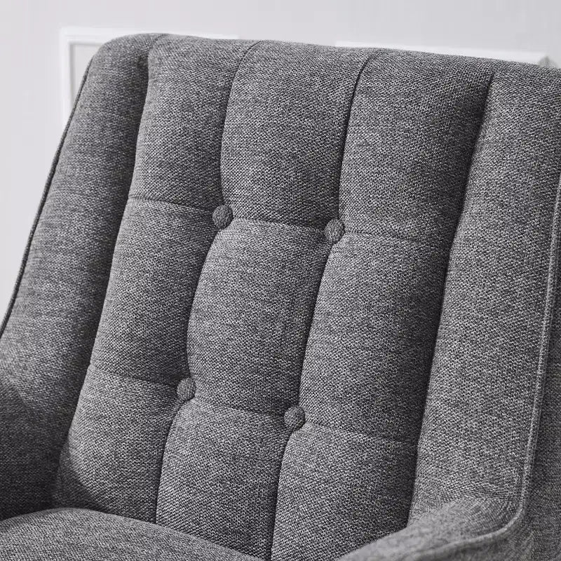 Fauteuil d'appoint en tissu confortable avec accoudoirs et dossier capitonné