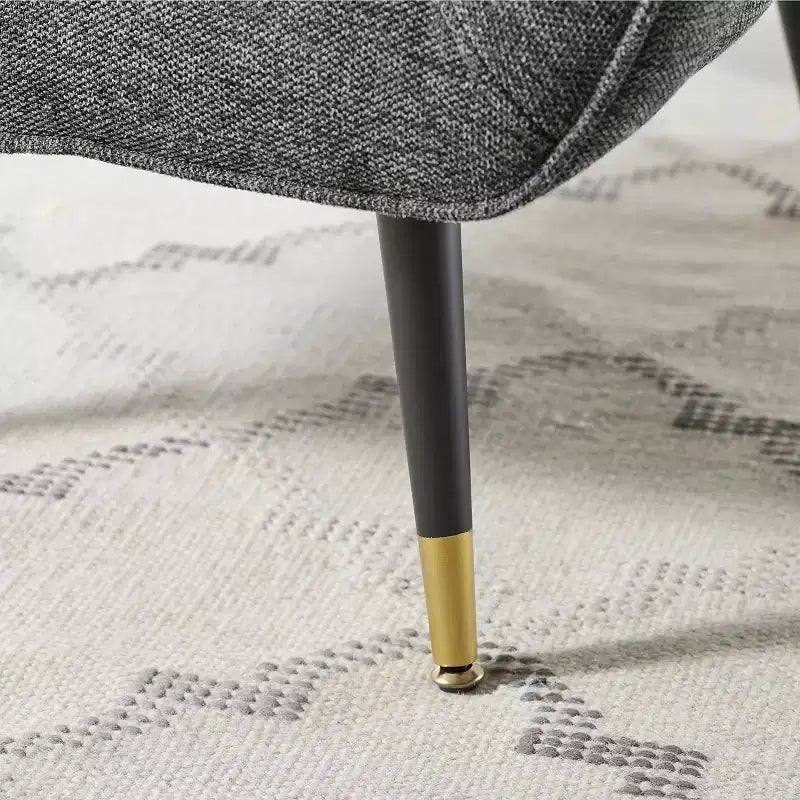 Fauteuil d'appoint en tissu confortable avec accoudoirs et dossier capitonné