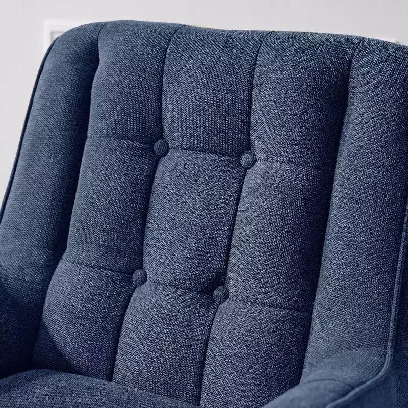 Fauteuil d'appoint en tissu confortable avec accoudoirs et dossier capitonné