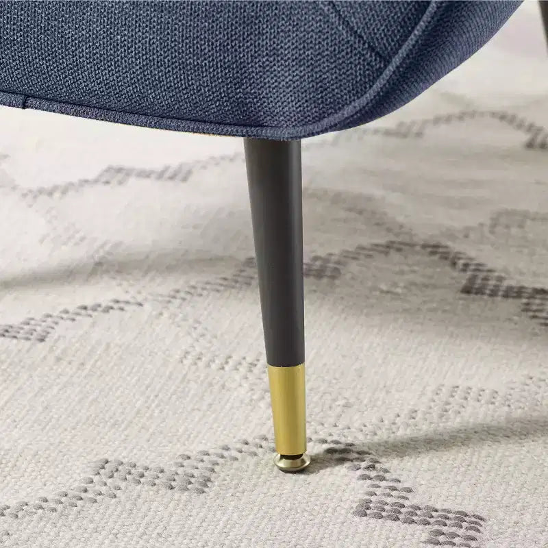 Fauteuil d'appoint en tissu confortable avec accoudoirs et dossier capitonné