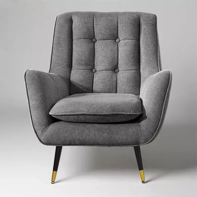 Fauteuil d'appoint en tissu confortable avec accoudoirs et dossier capitonné