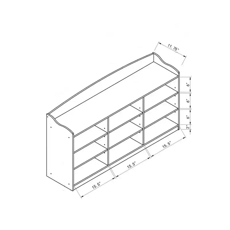 Meuble à chaussures moderne, Meuble de rangement à neuf étagères, Meuble de présentation pour salon, entrée, couloir, blanc