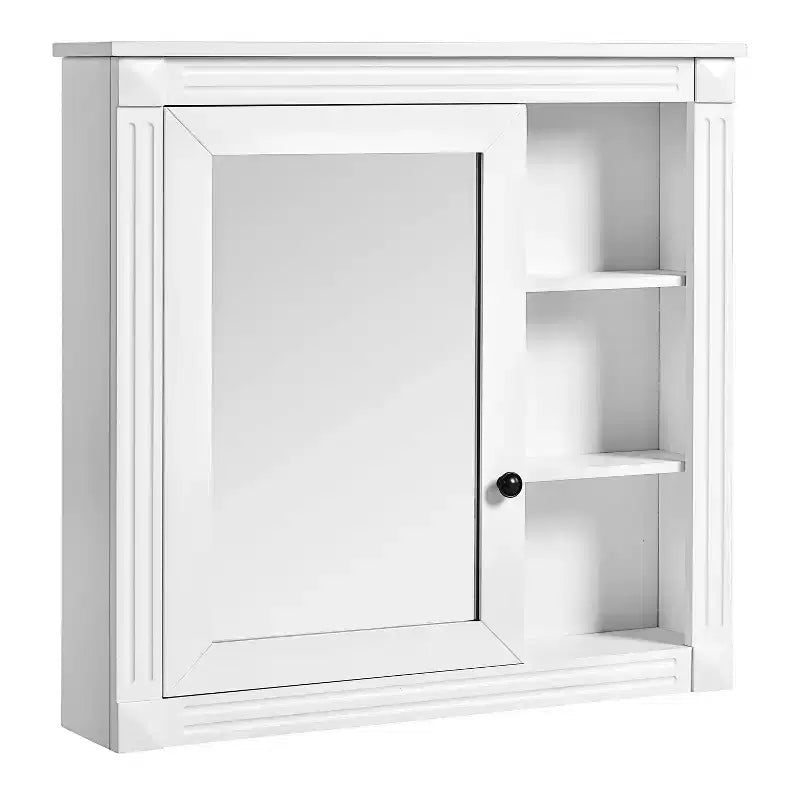 Armoire à pharmacie rectangulaire FAMYYT de 30 po L x 28 po H à montage en surface avec miroir, charnières à fermeture douce, rangement ouvert