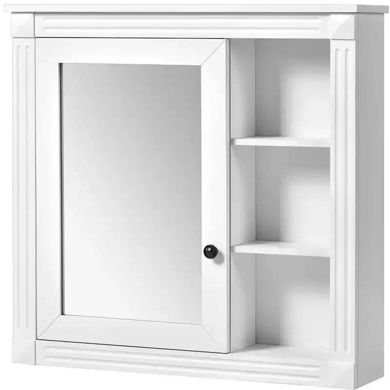 Armoire à pharmacie rectangulaire FAMYYT de 30 po L x 28 po H à montage en surface avec miroir, charnières à fermeture douce, rangement ouvert