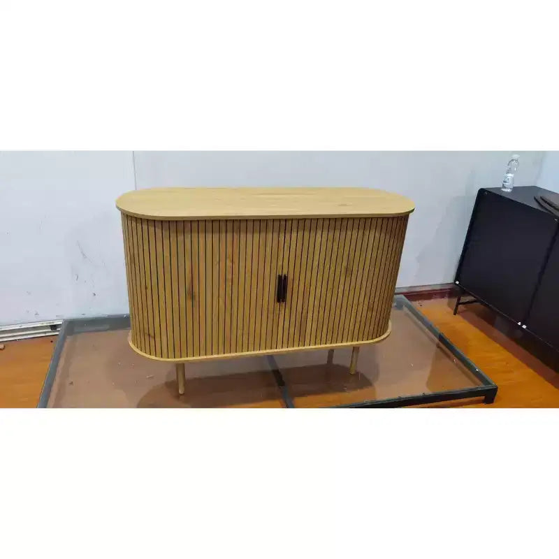 Buffet de rangement moderne en bois avec portes coulissantes, Meuble console pour salon et cuisine