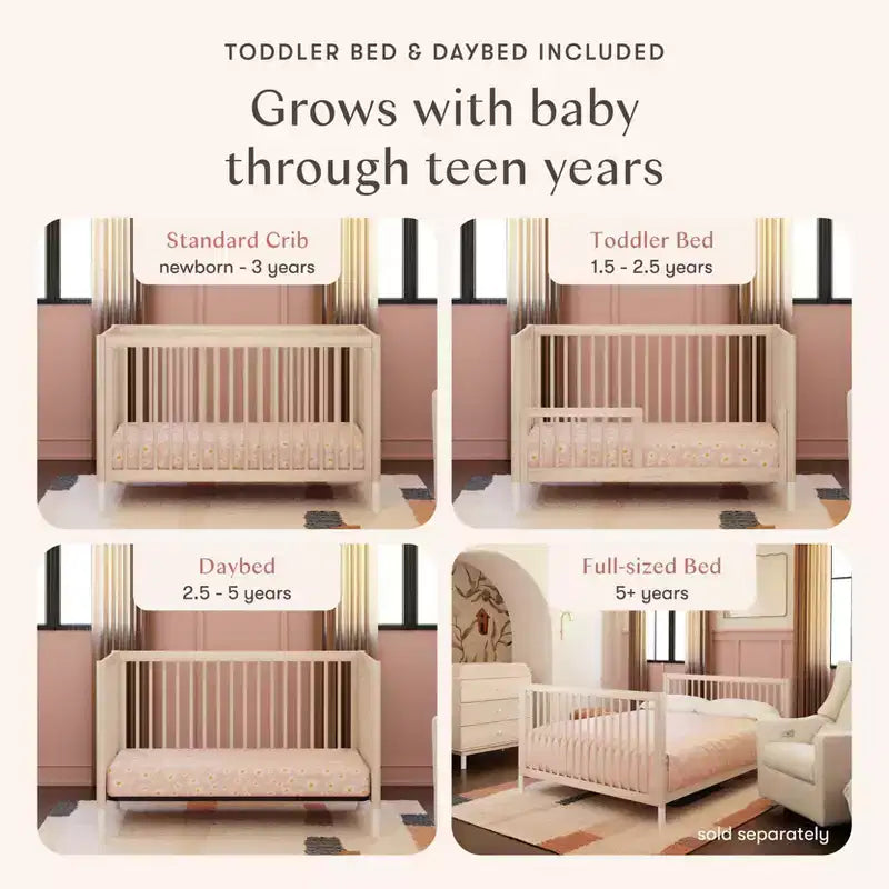 Lit de bébé convertible 4-en-1 avec kit de conversion en lit de tout-petit