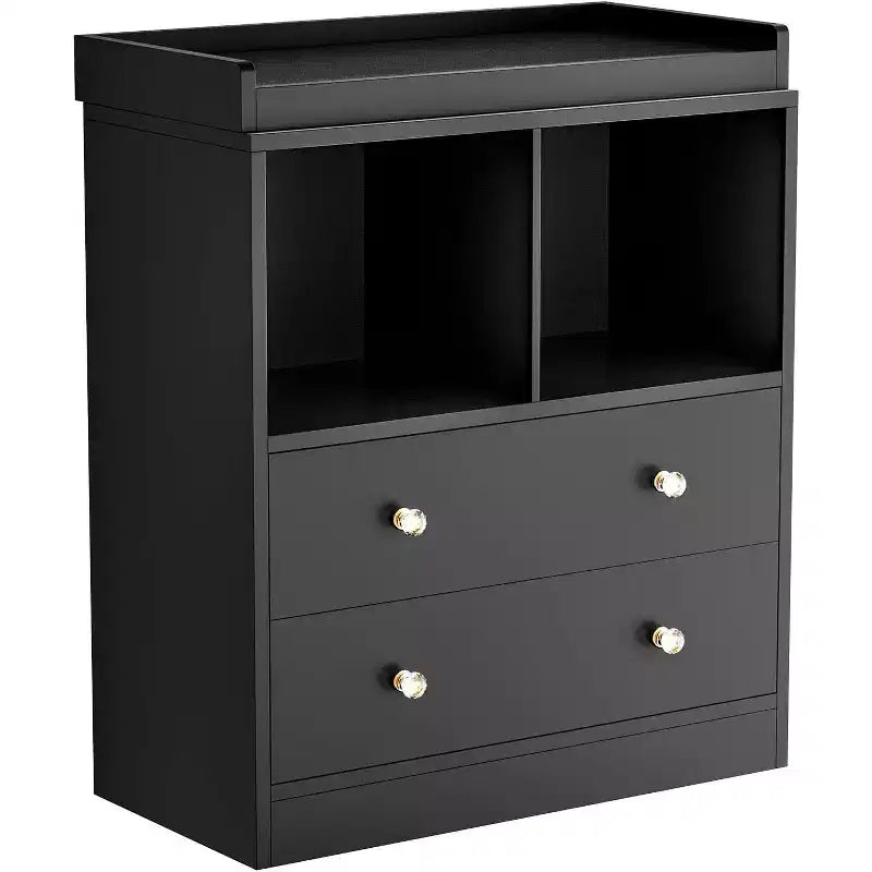 Table à langer moderne avec 2 tiroirs et matelas à langer pour chambre d'enfant (1 pièce)